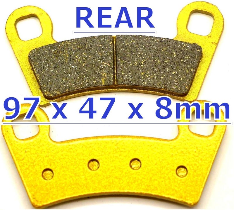 Master Chen Front Rear Brake Pads Brakes for Polaris Razor RZR 900 50'' RZR-S 900 60'' Inch 2015-2020 - RZR S 1000 2016-2020 - RZR Trail 900 S 900 1000 2020-2024 FA456 FA657 2206025 2203318 MC0451 - Image 2